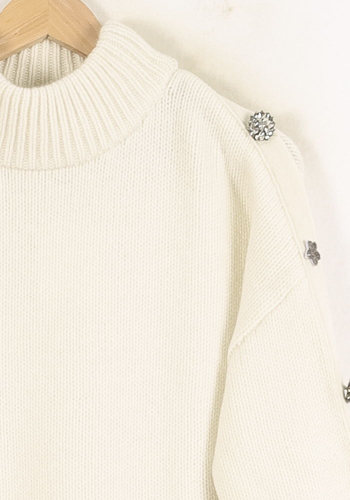 Pull Blanc - Taille S/36 de la marque Bérénice | PARAD73308 - Vendu par Paradigme - Image 3