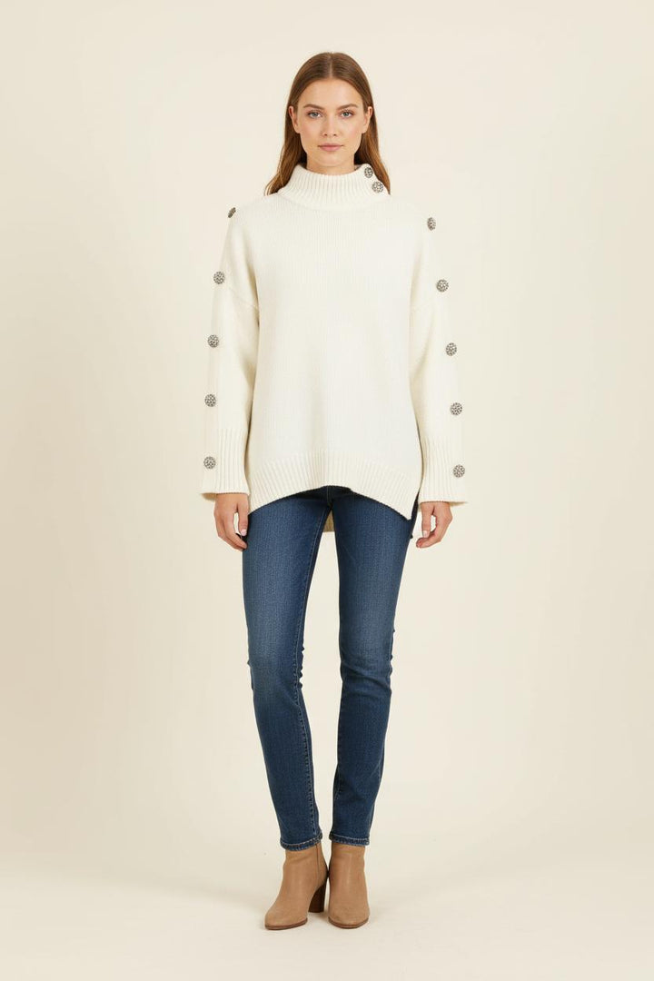Pull Blanc - Taille S/36 de la marque Bérénice | PARAD73308 - Vendu par Paradigme - Image 1