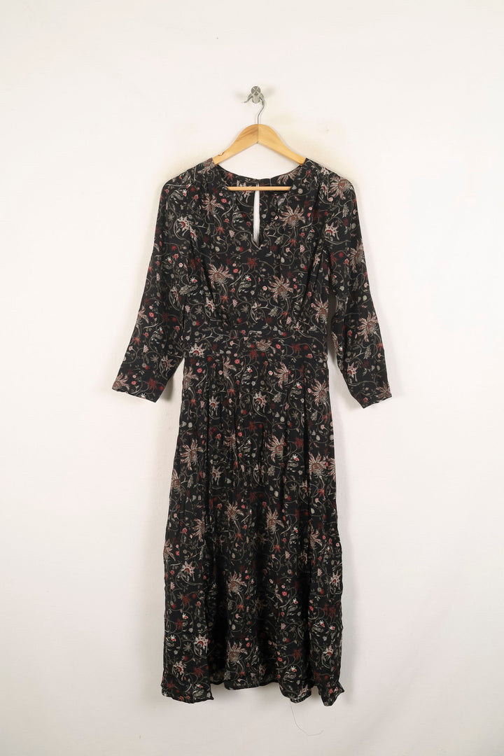 Robe Longue Noire à Fleurs - Taille S/36 de la marque Bérénice | PARAD73311 - Vendu par Paradigme - Image 2