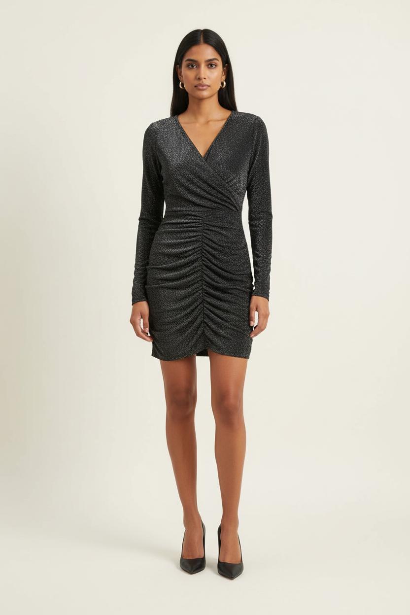 Robe Drappée Noire - Taille S/36 de la marque Bérénice | PARAD73312 - Vendu par Paradigme - Image 1