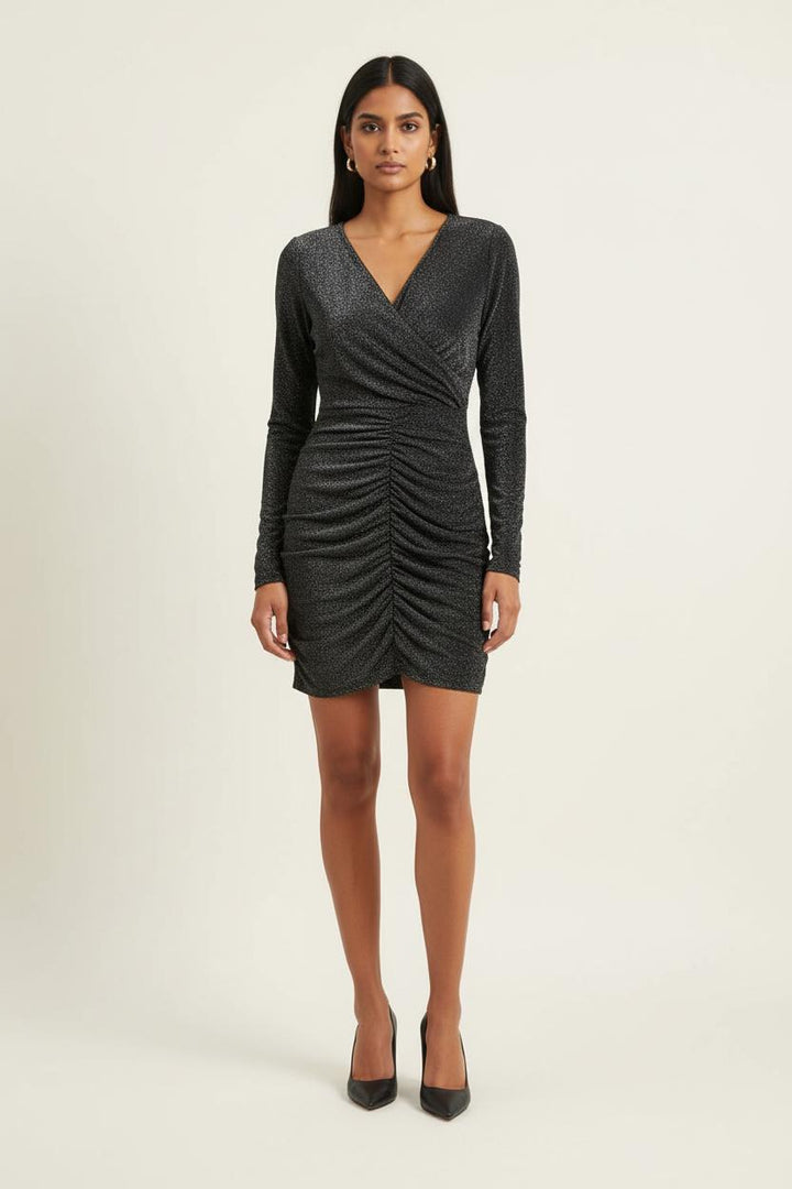 Robe Drappée Noire - Taille S/36 de la marque Bérénice | PARAD73312 - Vendu par Paradigme - Image 1