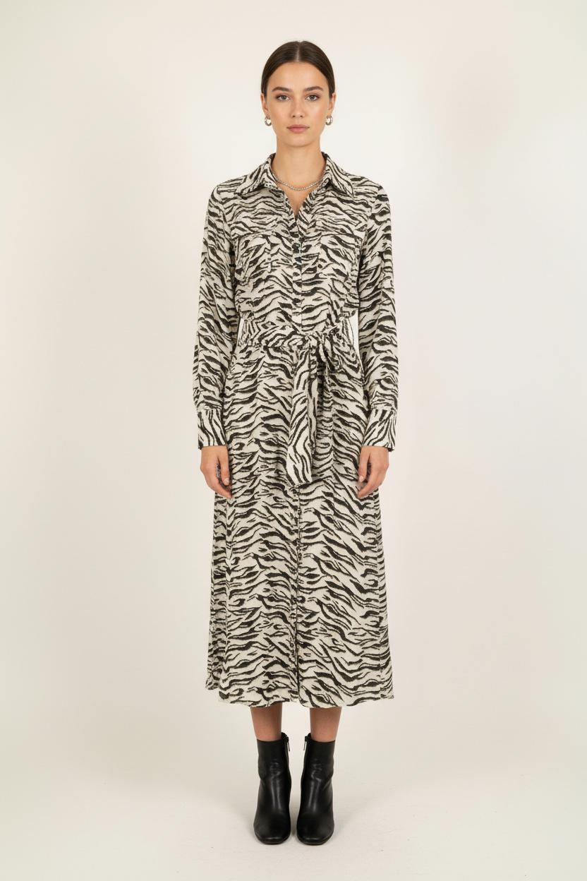Robe Longue Blanche et Noire - Taille S/36 de la marque Bérénice | PARAD73314 - Vendu par Paradigme - Image 1