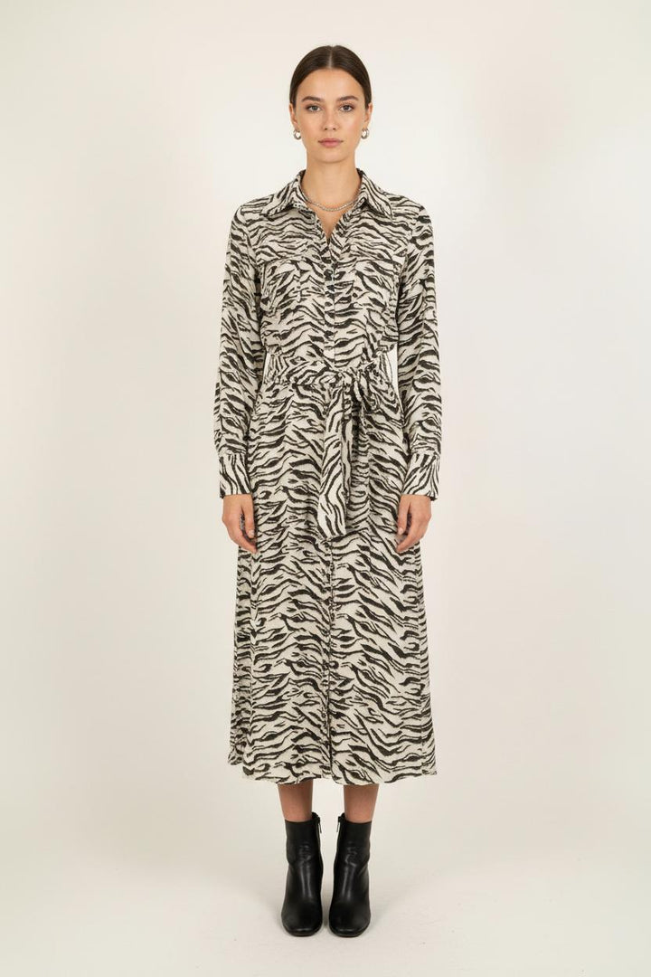 Robe Longue Blanche et Noire - Taille S/36 de la marque Bérénice | PARAD73314 - Vendu par Paradigme - Image 1