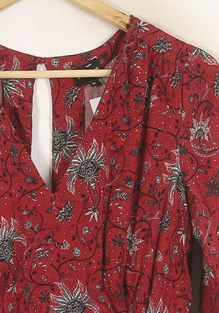 Robe Longue Rouge et Noire - Taille S/36 de la marque Bérénice | PARAD73316 - Vendu par Paradigme - Image 3