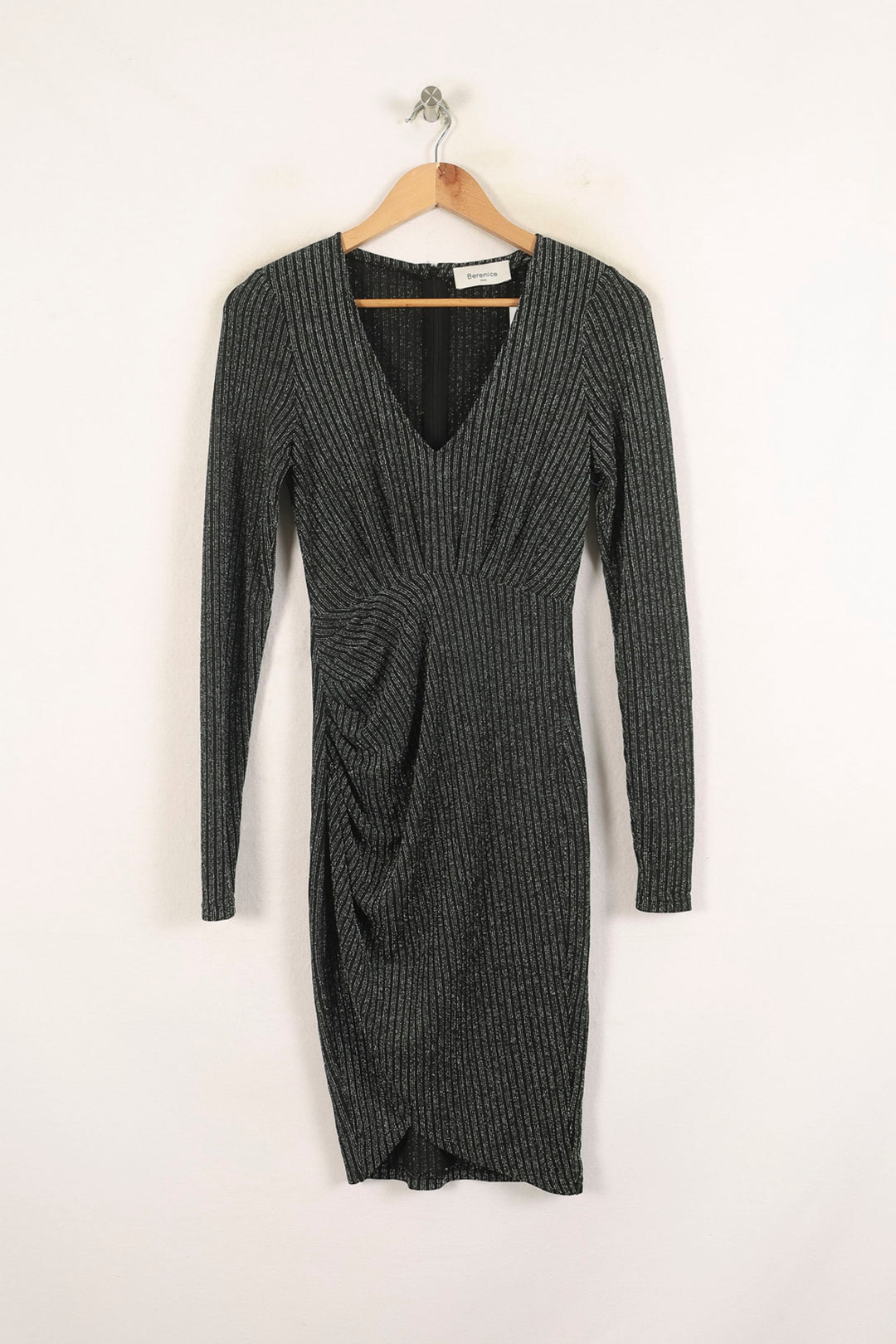 Robe Drapée Noire - Taille S/36 de la marque Bérénice | PARAD73317 - Vendu par Paradigme - Image 2