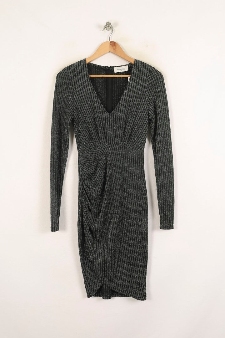 Robe Drapée Noire - Taille S/36 de la marque Bérénice | PARAD73317 - Vendu par Paradigme - Image 2