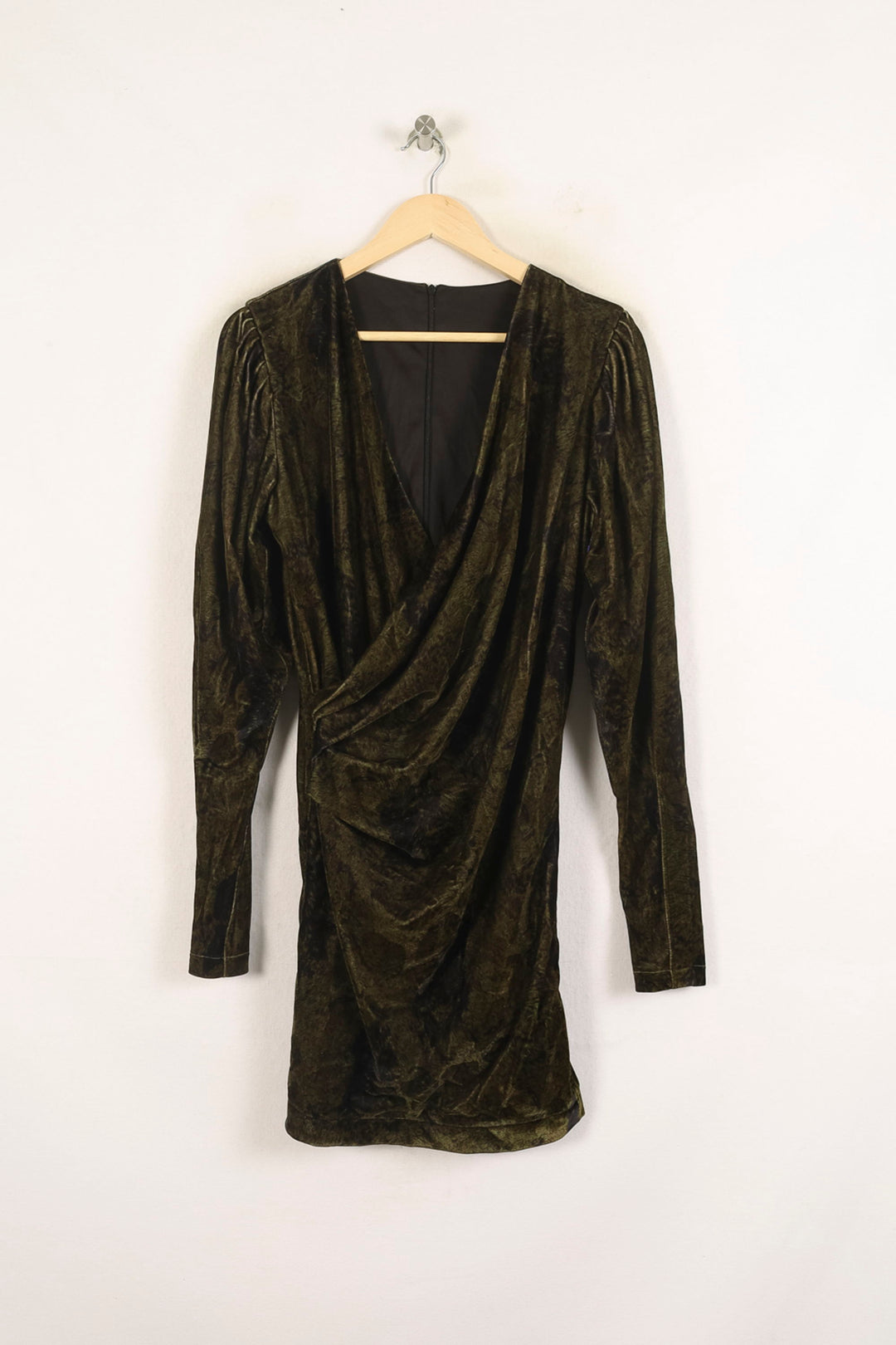 Robe Drapée Verte - Taille S/36 de la marque Bérénice | PARAD73326 - Vendu par Paradigme - Image 2