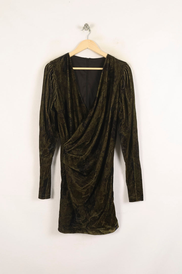 Robe Drapée Verte - Taille S/36 de la marque Bérénice | PARAD73326 - Vendu par Paradigme - Image 2