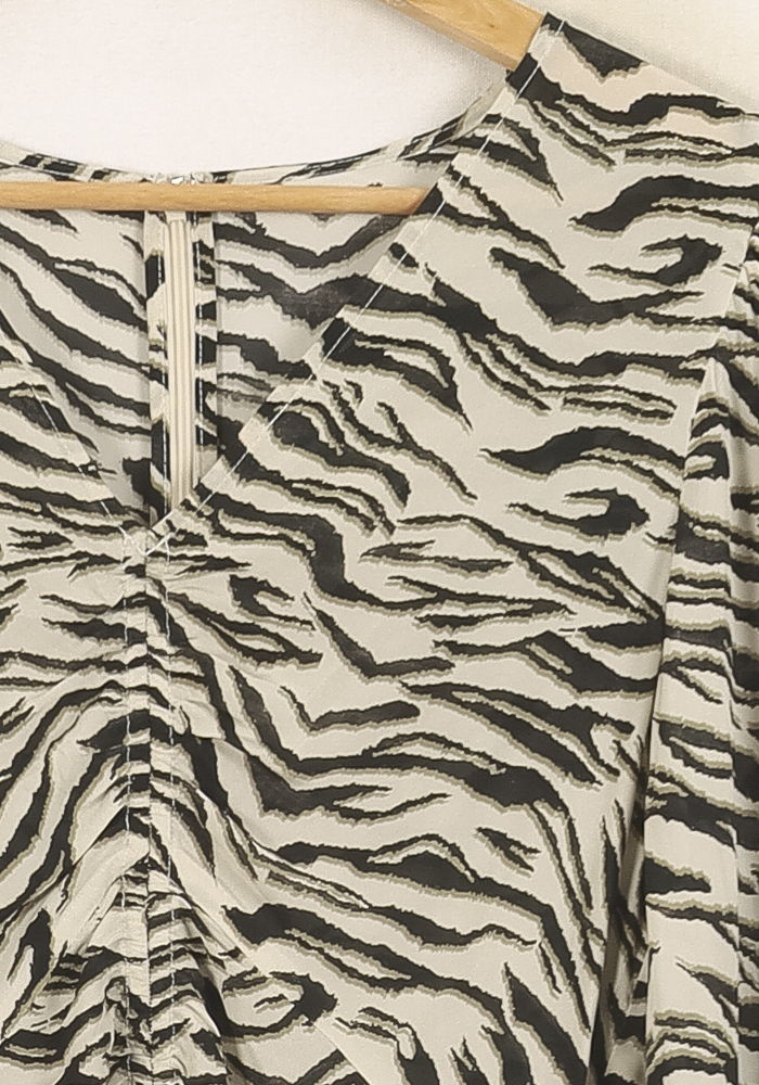 Robe Courte Beige et Noire - Taille S/36 de la marque Bérénice | PARAD73329 - Vendu par Paradigme - Image 3