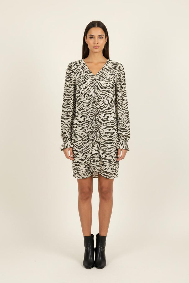 Robe Courte Beige et Noire - Taille S/36 de la marque Bérénice | PARAD73329 - Vendu par Paradigme - Image 1