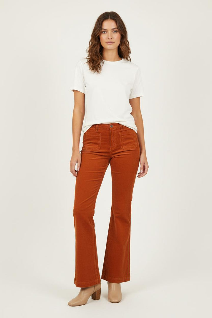 Pantalon Évasé Orange - Taille S/36 de la marque Bérénice | PARAD73358 - Vendu par Paradigme - Image 1