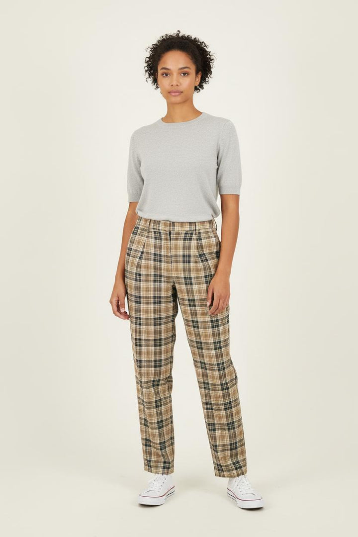 Pantalon Carreaux Beiges et Noirs - Taille S/36 de la marque Bérénice | PARAD73364 - Vendu par Paradigme - Image 1