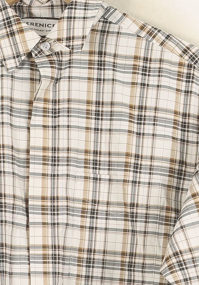 Chemise à Carreaux Beige et Noir - Taille S/36 de la marque Bérénice | PARAD73367 - Vendu par Paradigme - Image 3
