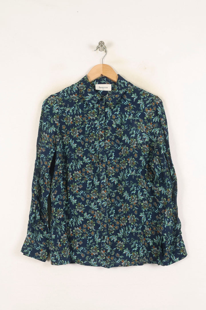 Chemise Fleurie Bleu - Taille M/38 de la marque Bérénice | PARAD73370 - Vendu par Paradigme - Image 2
