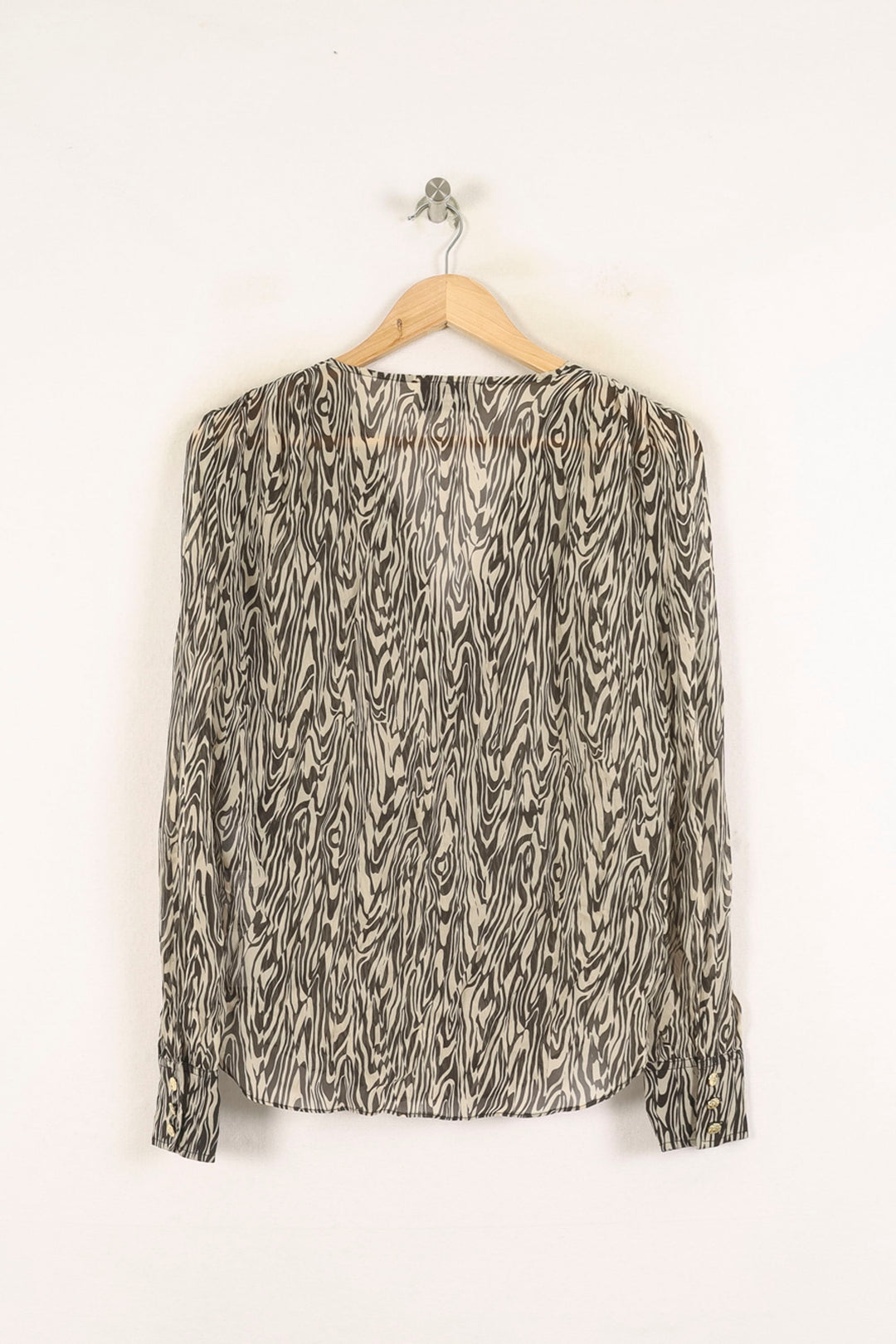 Blouse Beige et Noire - Taille S/36 de la marque Bérénice | PARAD73373 - Vendu par Paradigme - Image 4