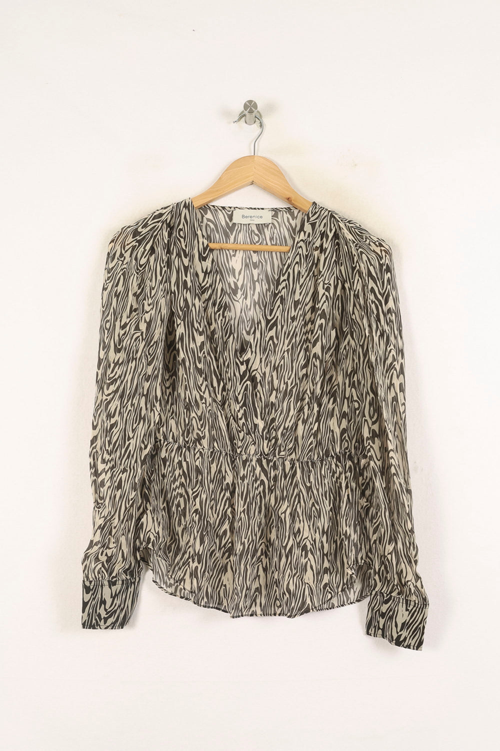 Blouse Beige et Noire - Taille S/36 de la marque Bérénice | PARAD73373 - Vendu par Paradigme - Image 2