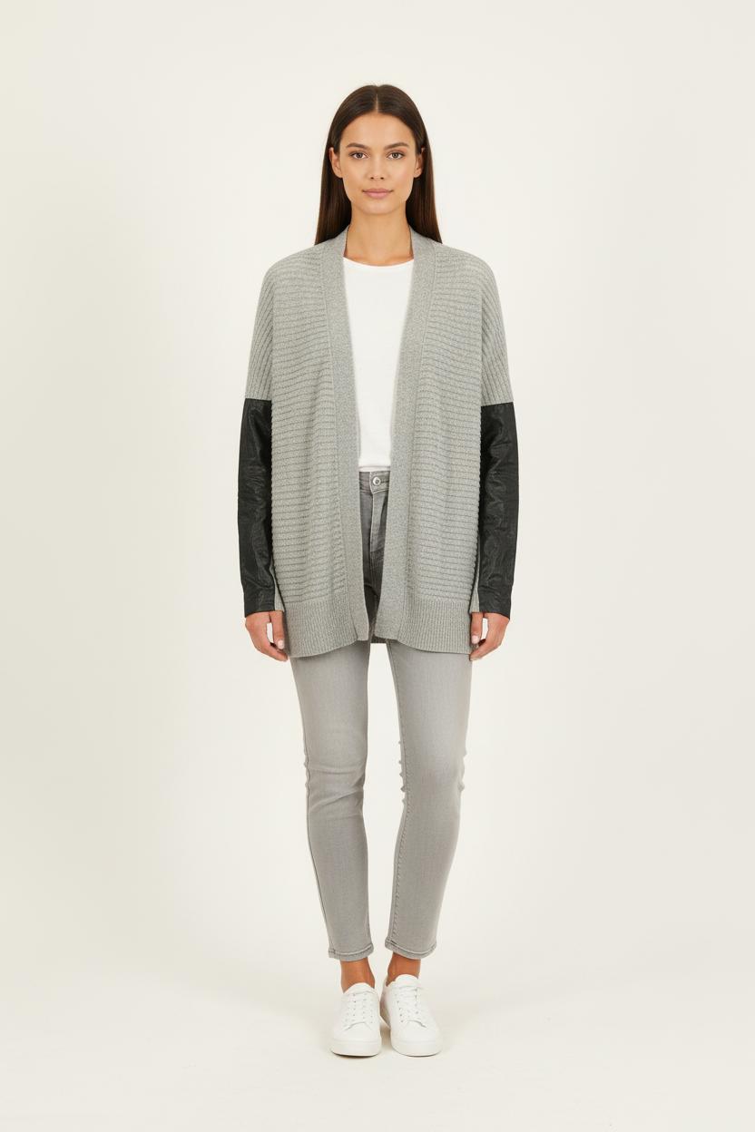 Cardigan Gris et Noir - Taille S/36 de la marque Bérénice | PARAD73393 - Vendu par Paradigme - Image 1