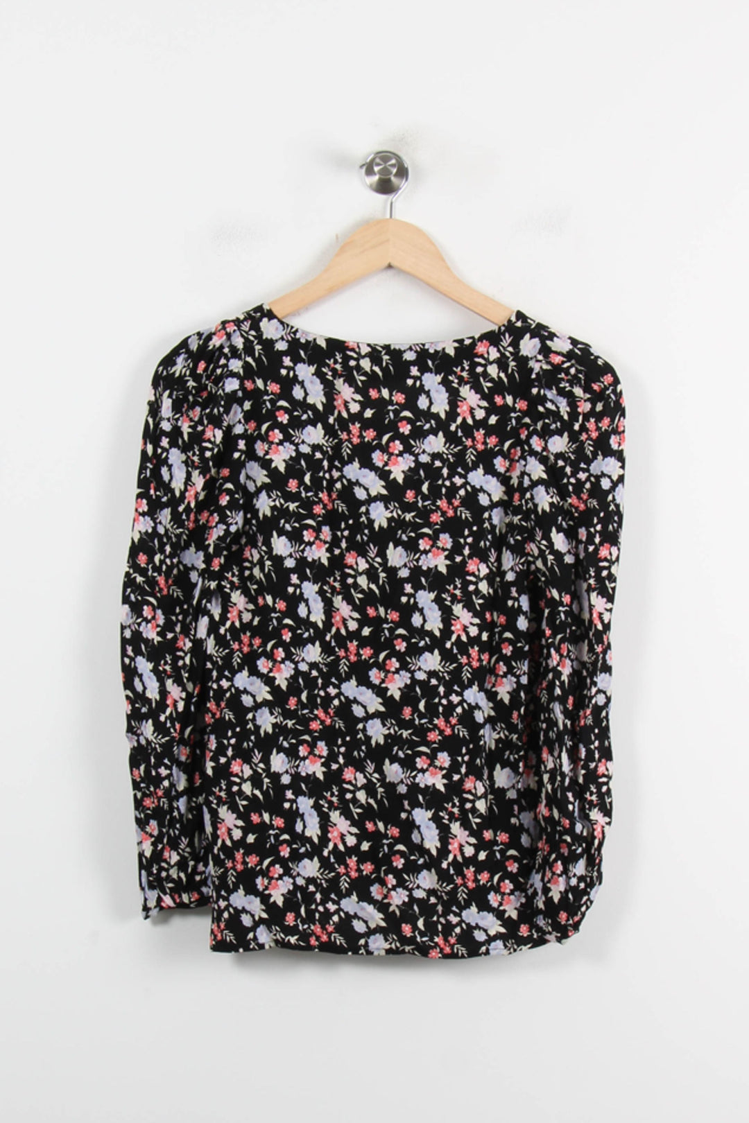 Blouse Fleurie Noire - Taille M/38 de la marque Claudie Pierlot | PARAD73395 - Vendu par Paradigme - Image 4