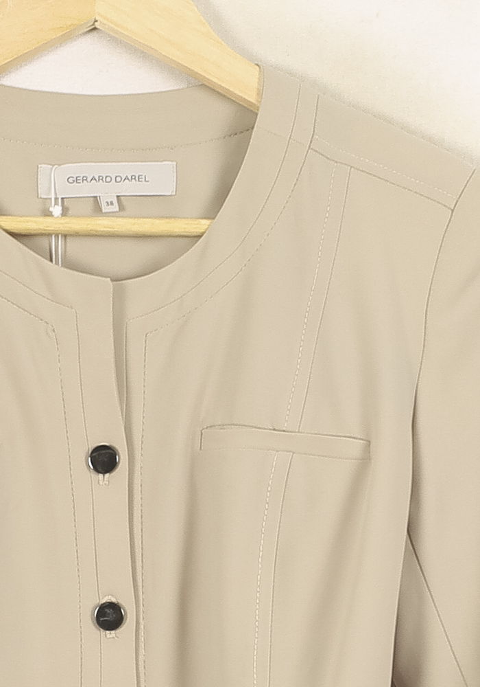 Veste Beige - Taille M/38 de la marque Gerard Darel | PARAD73396 - Vendu par Paradigme - Image 3