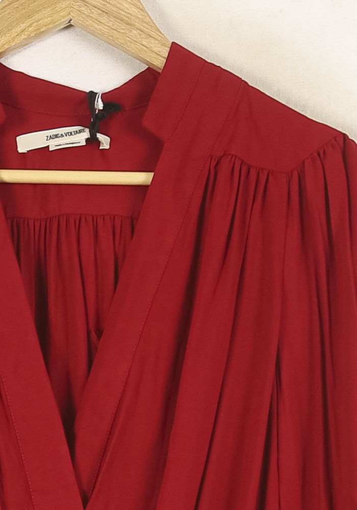 Robe Midi Bordeaux - Taille S/36 de la marque Zadig&Voltaire | PARAD73397 - Vendu par Paradigme - Image 3