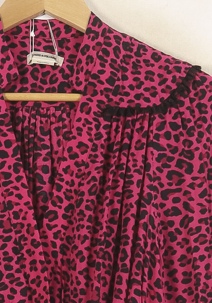 Robe Midi Rose et Noire - Taille XS/34 de la marque Zadig&Voltaire | PARAD73400 - Vendu par Paradigme - Image 3