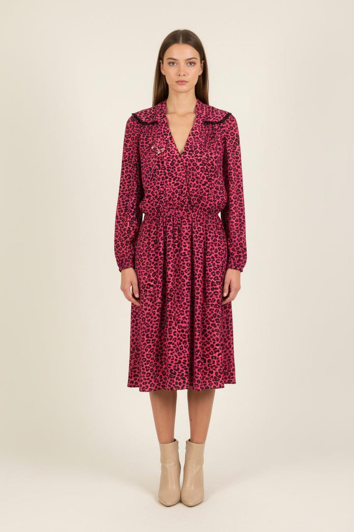 Robe Midi Rose et Noire - Taille XS/34 de la marque Zadig&Voltaire | PARAD73400 - Vendu par Paradigme - Image 1