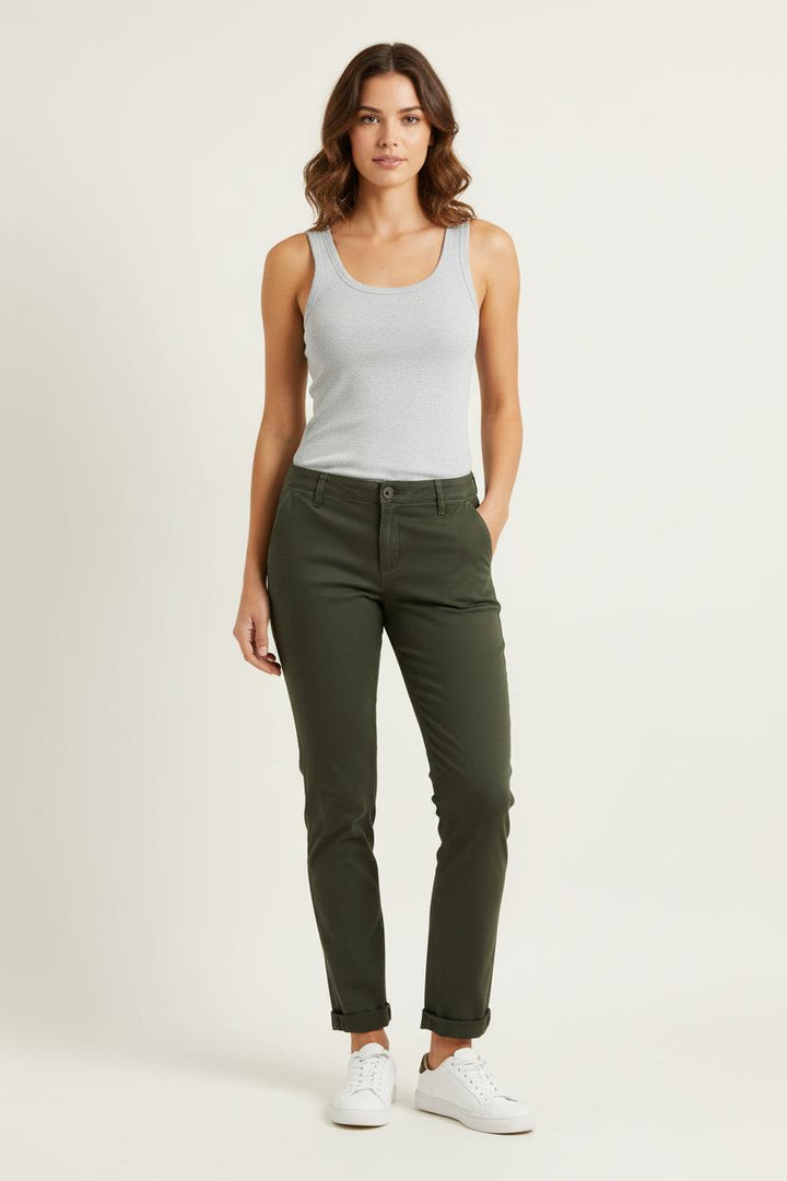 Pantalon Chino Vert - Taille L/40 de la marque La Fée Maraboutée | PARAD73429 - Vendu par Paradigme - Image 1