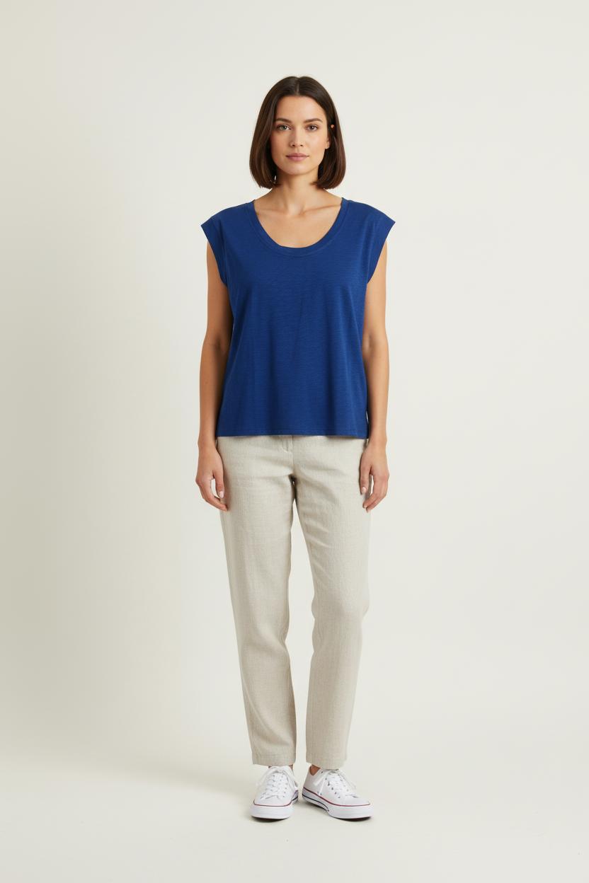 Tee-shirt Bleu - Taille S/36 de la marque Maison 123 | PARAD73431 - Vendu par Paradigme - Image 1