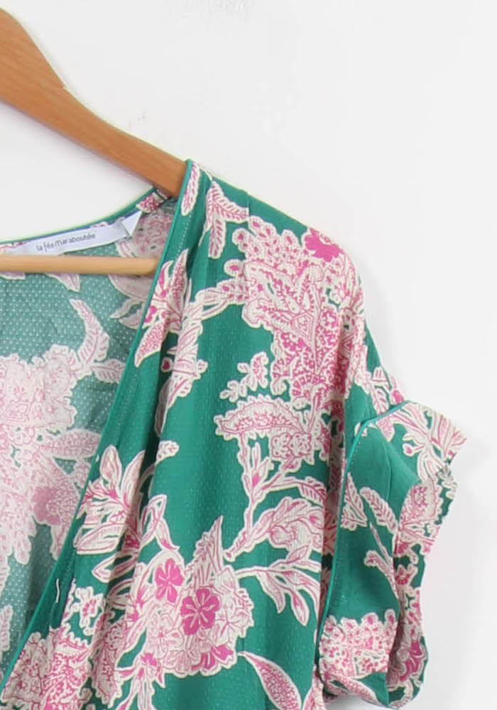 Combinaison Verte et Rose - Taille XL/42 de la marque La Fée Maraboutée | PARAD73432 - Vendu par Paradigme - Image 3