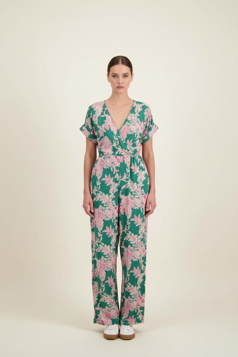 Combinaison Verte et Rose - Taille XL/42 de la marque La Fée Maraboutée | PARAD73432 - Vendu par Paradigme - Image 1
