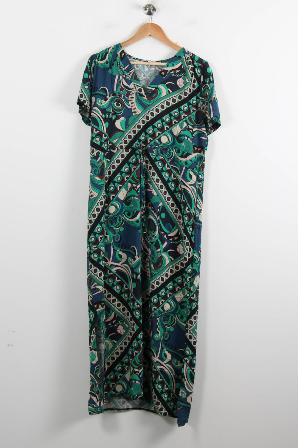 Robe Longue Verte et Bleue - Taille XL/42 de la marque La Fée Maraboutée | PARAD73436 - Vendu par Paradigme - Image 2