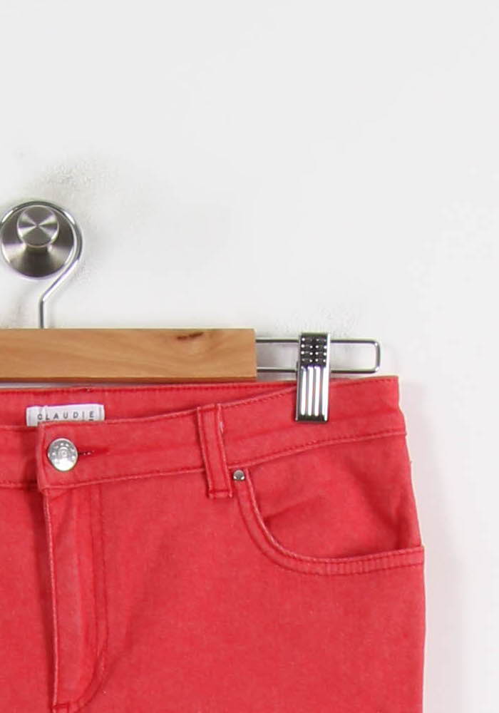 Jean Rouge - Taille M/38 de la marque Claudie Pierlot | PARAD73455 - Vendu par Paradigme - Image 3