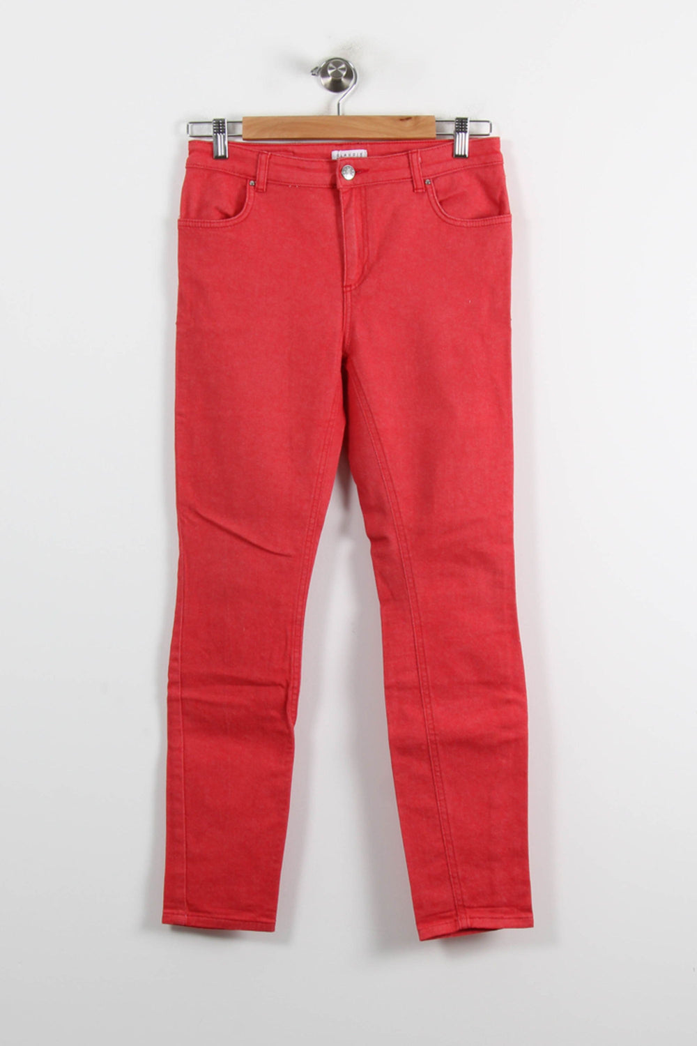 Jean Rouge - Taille M/38 de la marque Claudie Pierlot | PARAD73455 - Vendu par Paradigme - Image 2