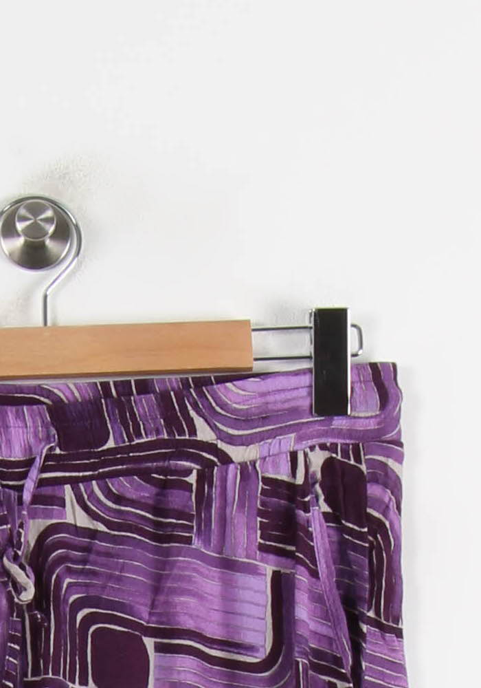 Pantalon Large Violet et Blanc - Taille XL/42 de la marque La Fée Maraboutée | PARAD73463 - Vendu par Paradigme - Image 3