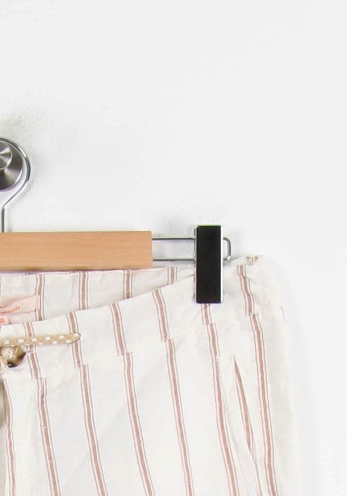 Pantalon Rayé Blanc et Marron - Taille M/38 de la marque La Fée Maraboutée | PARAD73468 - Vendu par Paradigme - Image 3