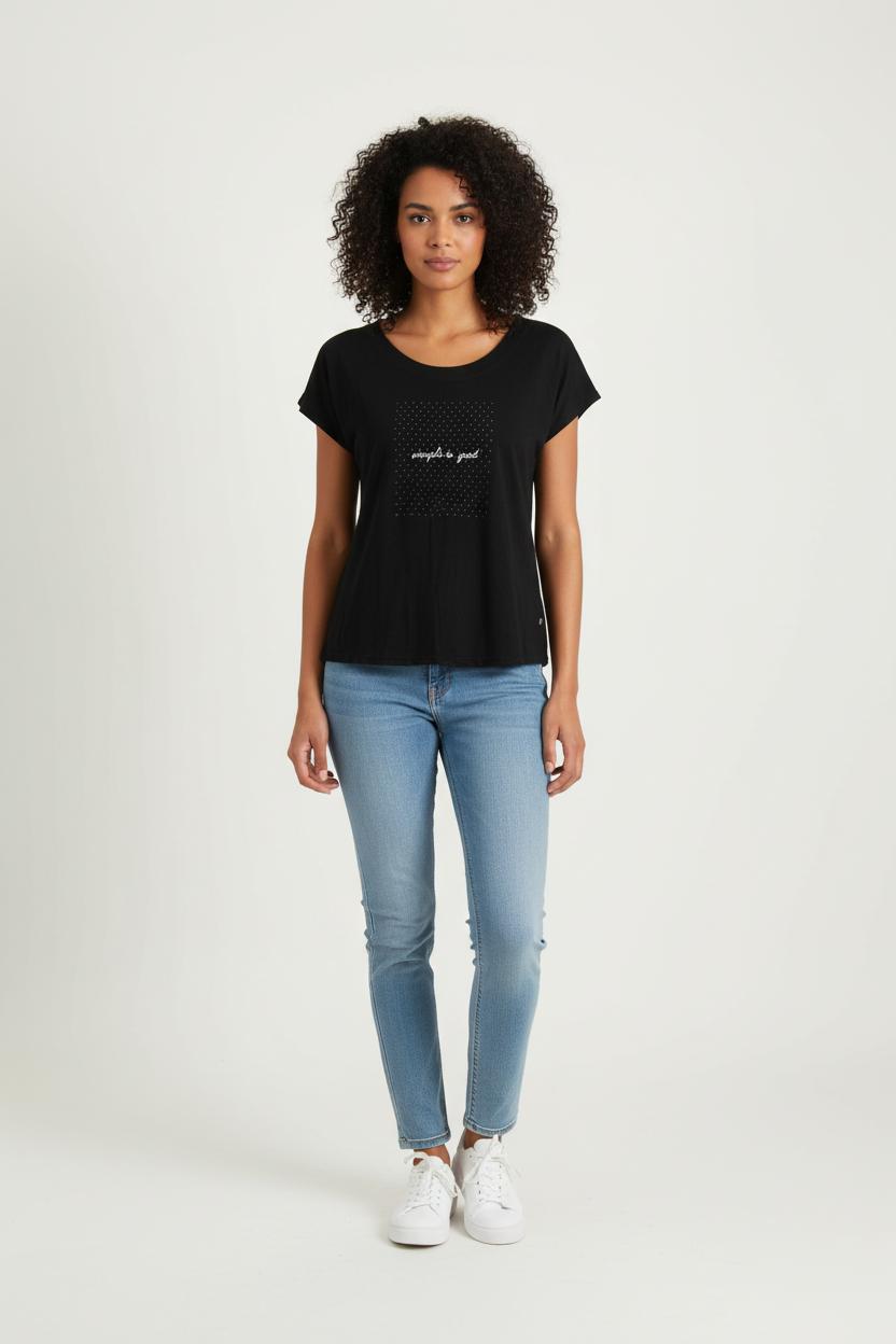 Tee-shirt Noir - Taille M/38 de la marque I.Code | PARAD73471 - Vendu par Paradigme - Image 1