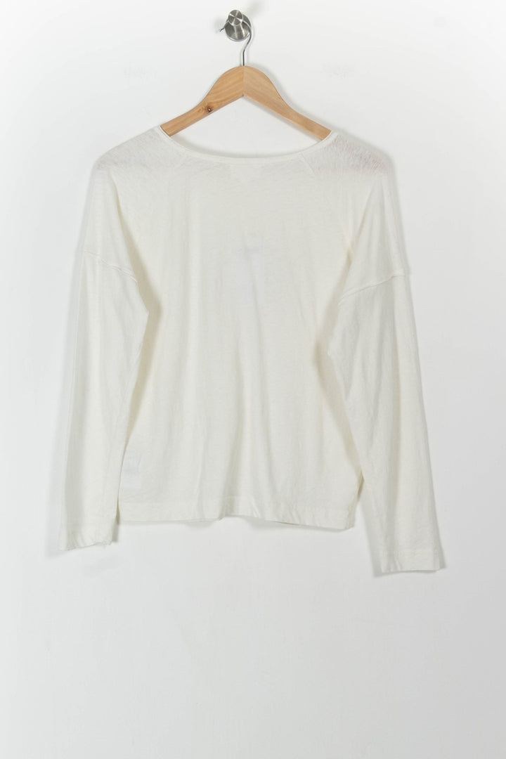 Tee-shirt Manches Longues Blanc - Taille S/36 de la marque Maison 123 | PARAD73479 - Vendu par Paradigme - Image 4