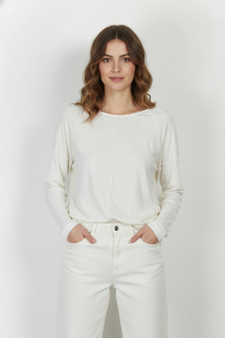 Tee-shirt Manches Longues Blanc - Taille S/36 de la marque Maison 123 | PARAD73479 - Vendu par Paradigme - Image 1