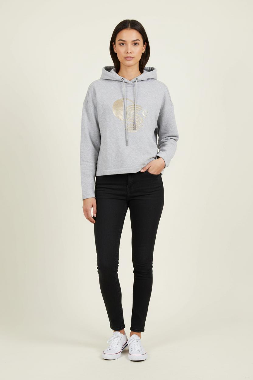 Sweat à Capuche Gris - Taille S/36 de la marque One Step | PARAD73485 - Vendu par Paradigme - Image 1