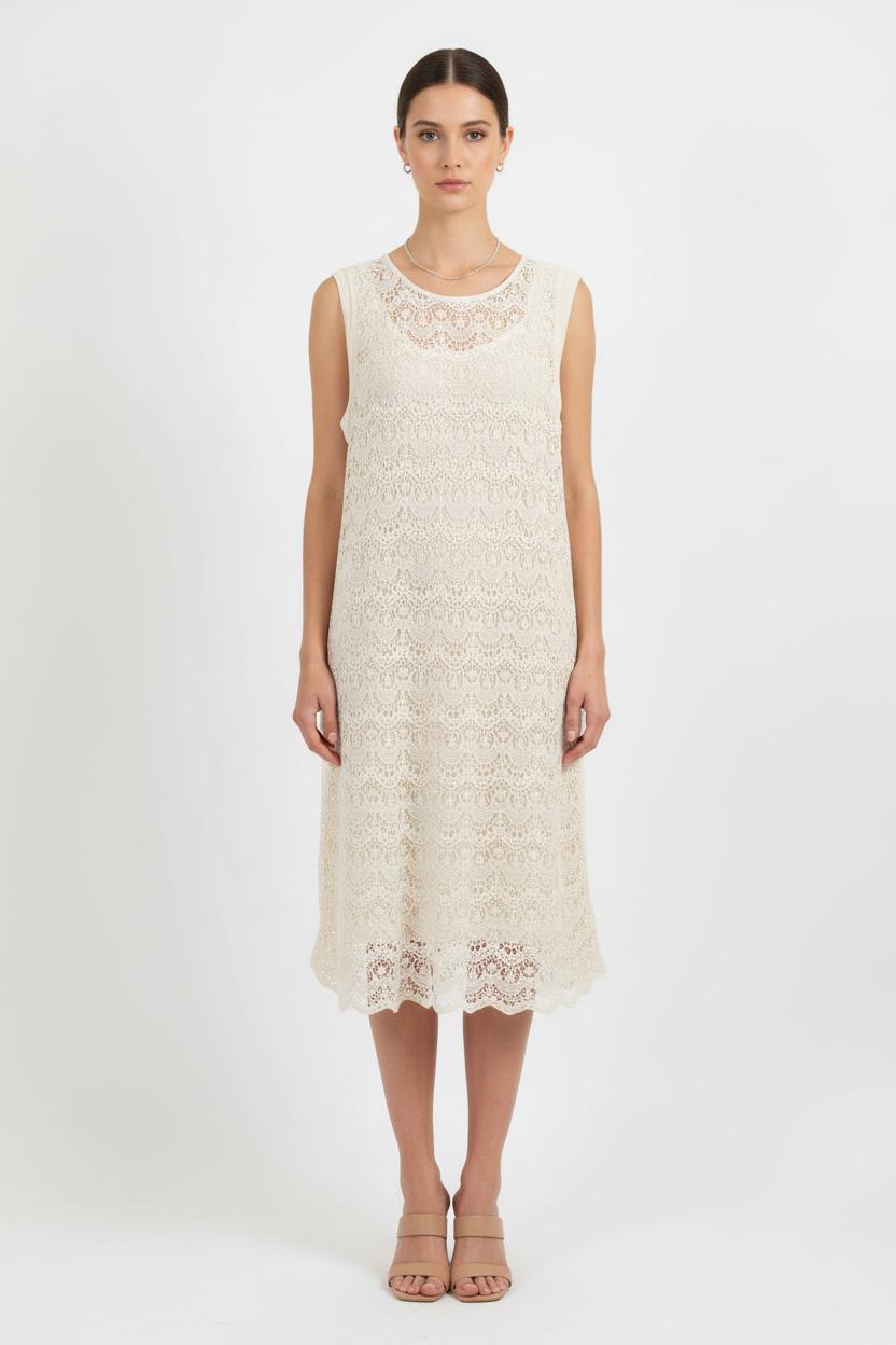 Robe en Dentelle Beige - Taille L/40 de la marque Liu Jo | PARAD73488 - Vendu par Paradigme - Image 1