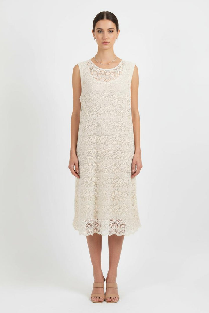 Robe en Dentelle Beige - Taille L/40 de la marque Liu Jo | PARAD73488 - Vendu par Paradigme - Image 1