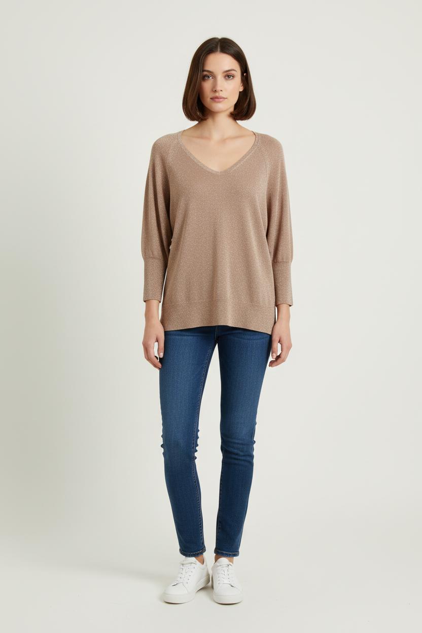 Pull Doré - Taille L/40 de la marque Caroll | PARAD73489 - Vendu par Paradigme - Image 1