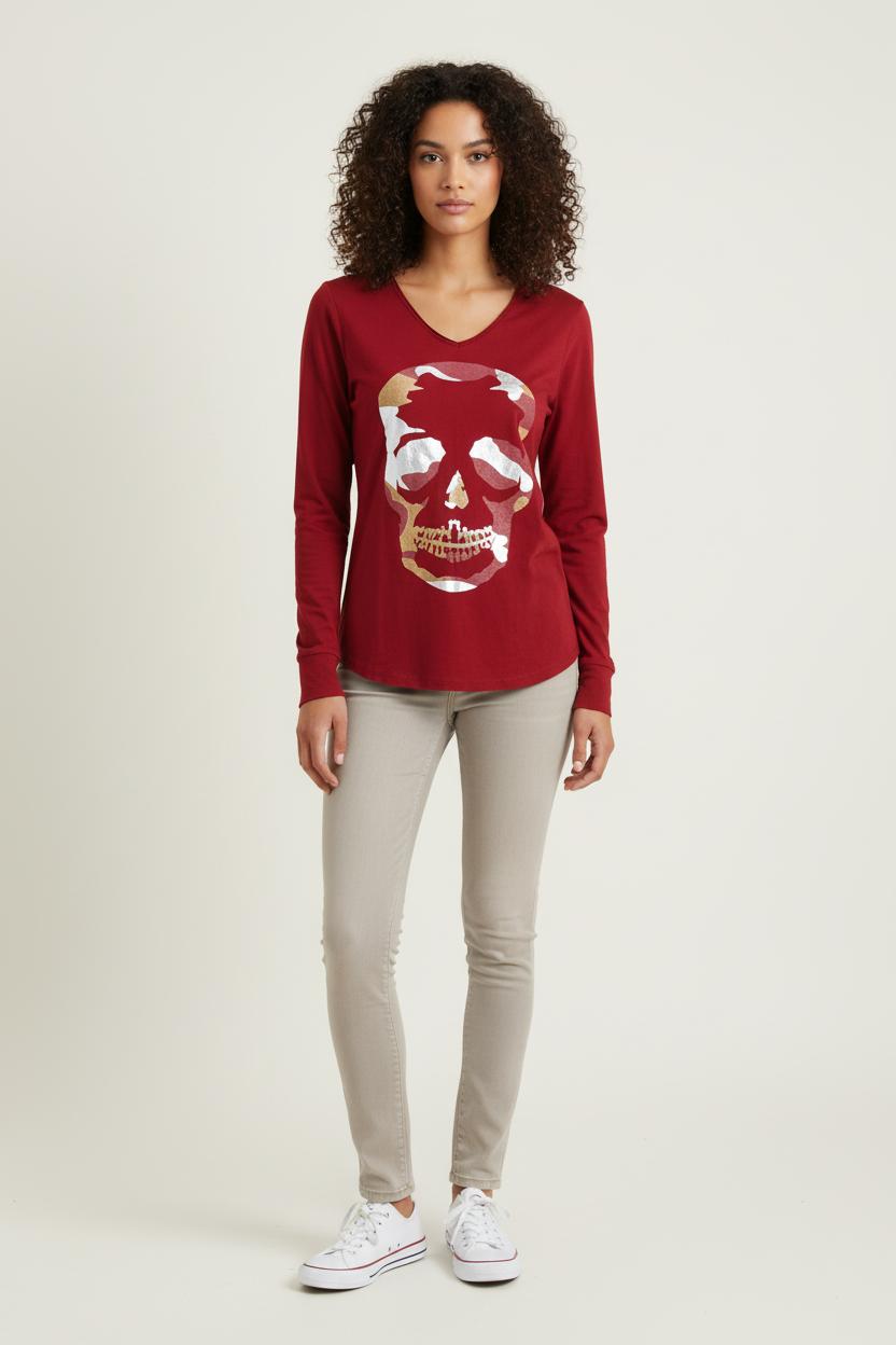 Tee-shirt Manches Longues Rouge - Taille S/36 de la marque Zadig&Voltaire | PARAD73498 - Vendu par Paradigme - Image 1