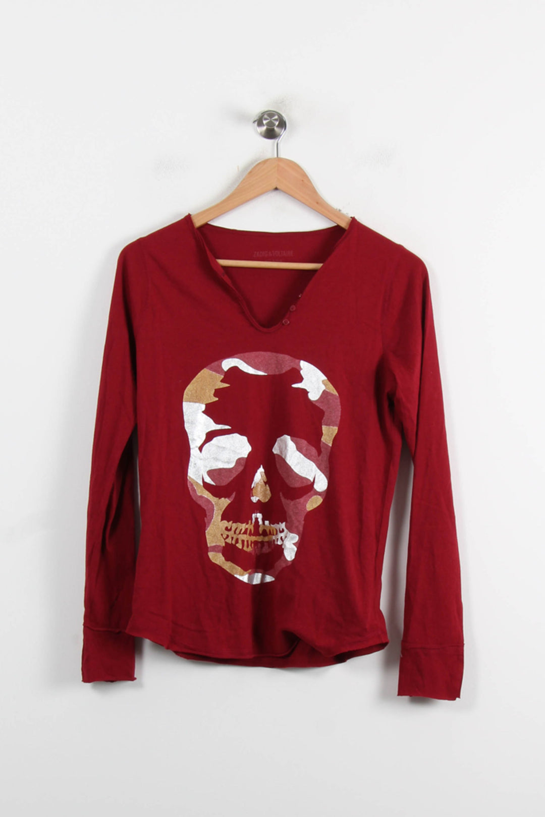 Tee-shirt Manches Longues Rouge - Taille S/36 de la marque Zadig&Voltaire | PARAD73498 - Vendu par Paradigme - Image 2