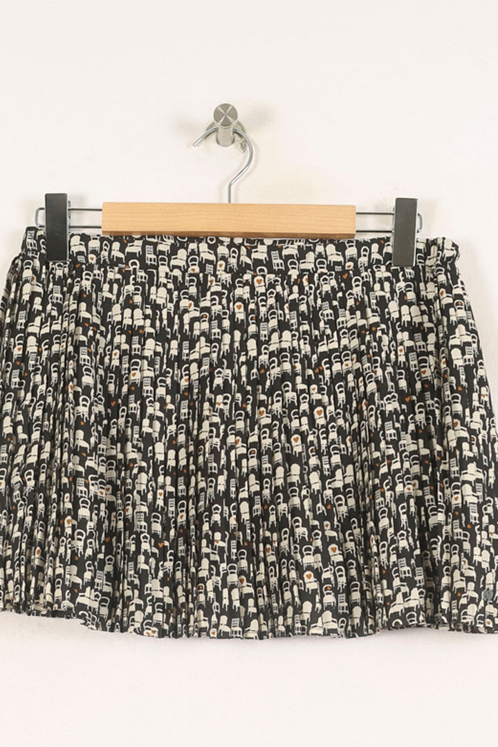 Jupe Plissée Noire et Blanche - Taille S/36 de la marque IKKS | PARAD73502 - Vendu par Paradigme - Image 2