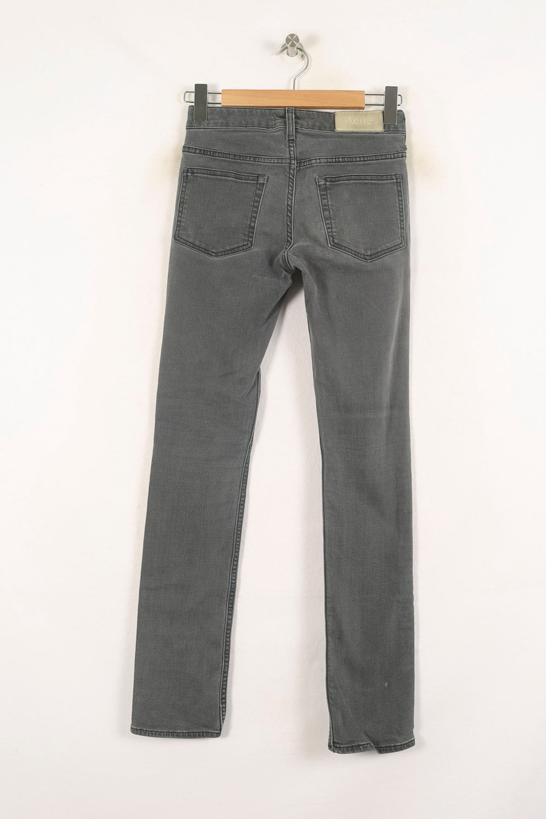 Jean Slim Gris - Taille S/36 de la marque Acne Studios | PARAD73510 - Vendu par Paradigme - Image 4