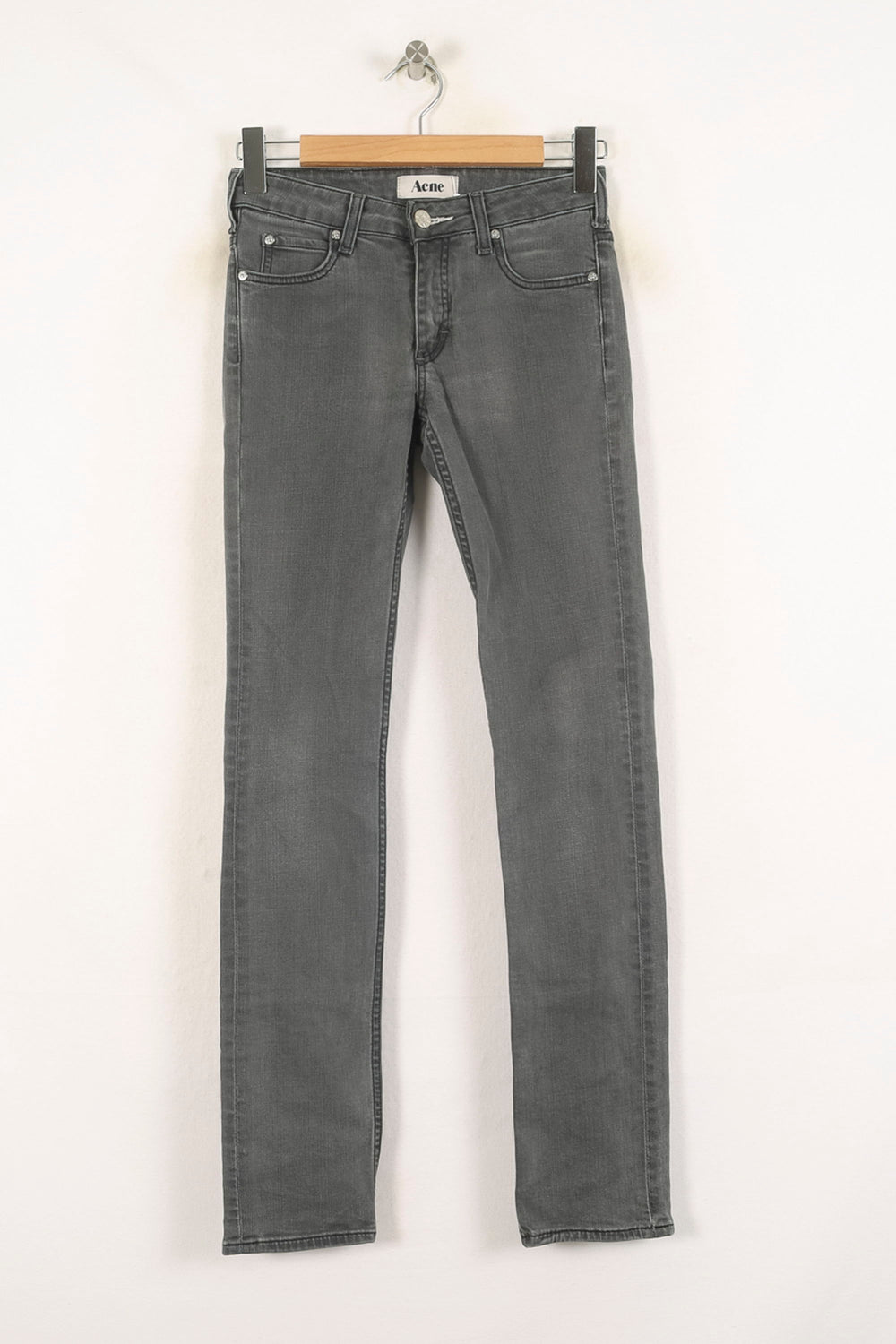 Jean Slim Gris - Taille S/36 de la marque Acne Studios | PARAD73510 - Vendu par Paradigme - Image 2
