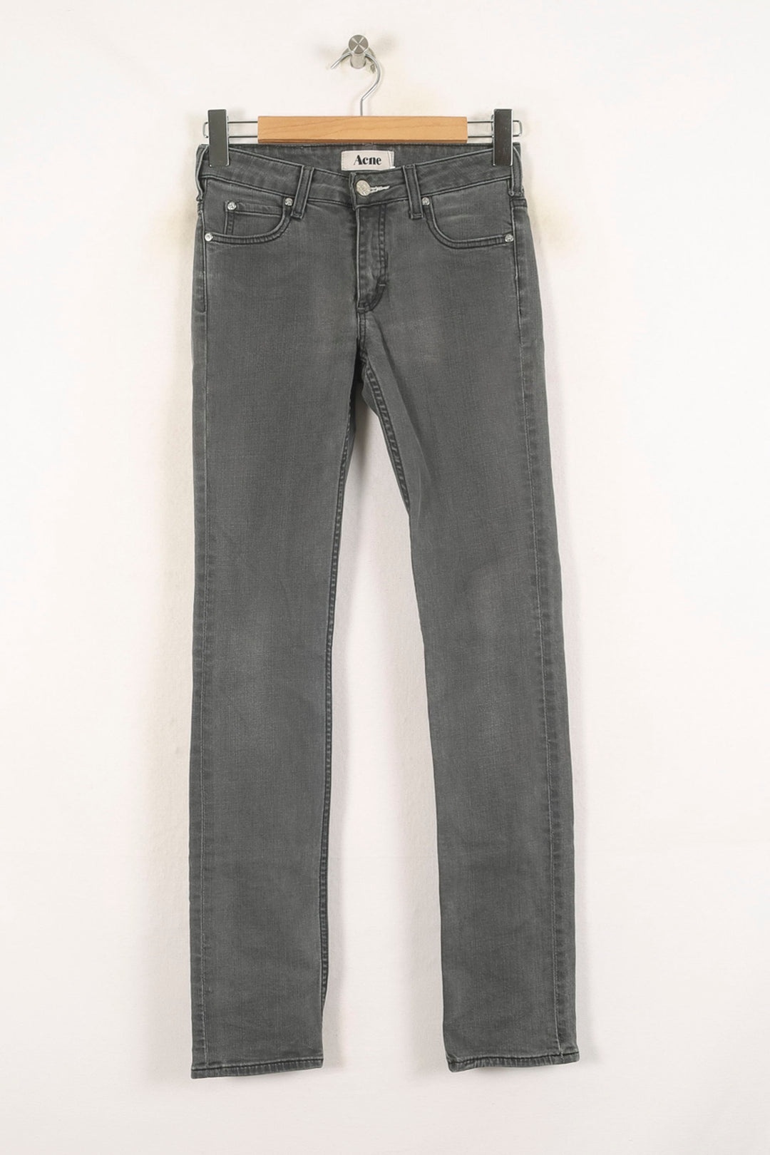 Jean Slim Gris - Taille S/36 de la marque Acne Studios | PARAD73510 - Vendu par Paradigme - Image 2