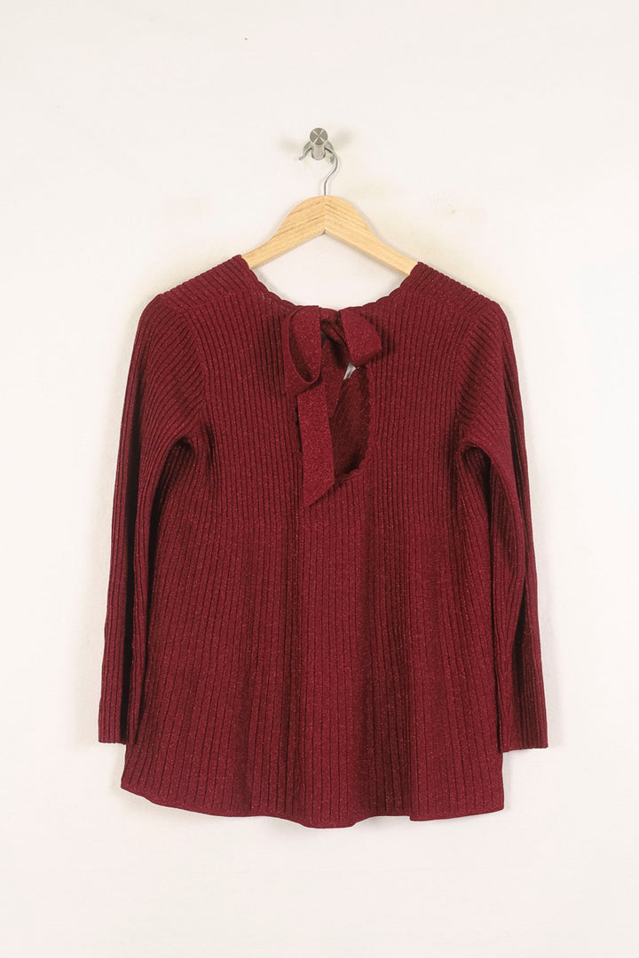Pull Bordeaux - Taille S/36 de la marque Sézane | PARAD73516 - Vendu par Paradigme - Image 4