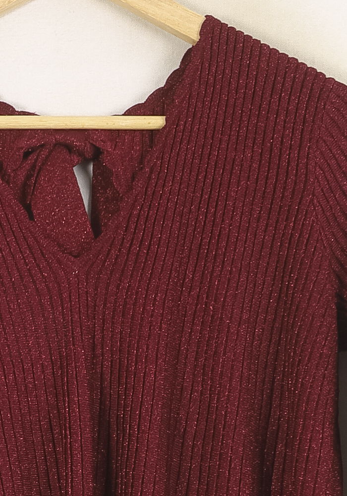 Pull Bordeaux - Taille S/36 de la marque Sézane | PARAD73516 - Vendu par Paradigme - Image 3
